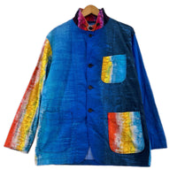 テーラードジャケット 18SS Loiter Jacket 3B 総柄 (S) ブルー