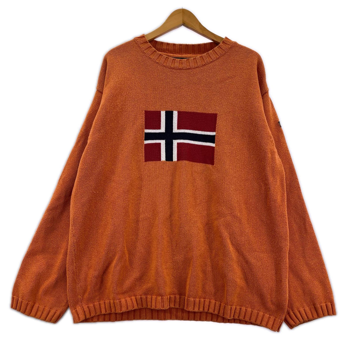 ニット 90S NAPAPIJRI スウェーデン国旗 オレンジ(XL) オレンジ