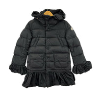 ダウンジャケット MONCLER SERRE フリル付ダウンジャケット 黒 ブラック