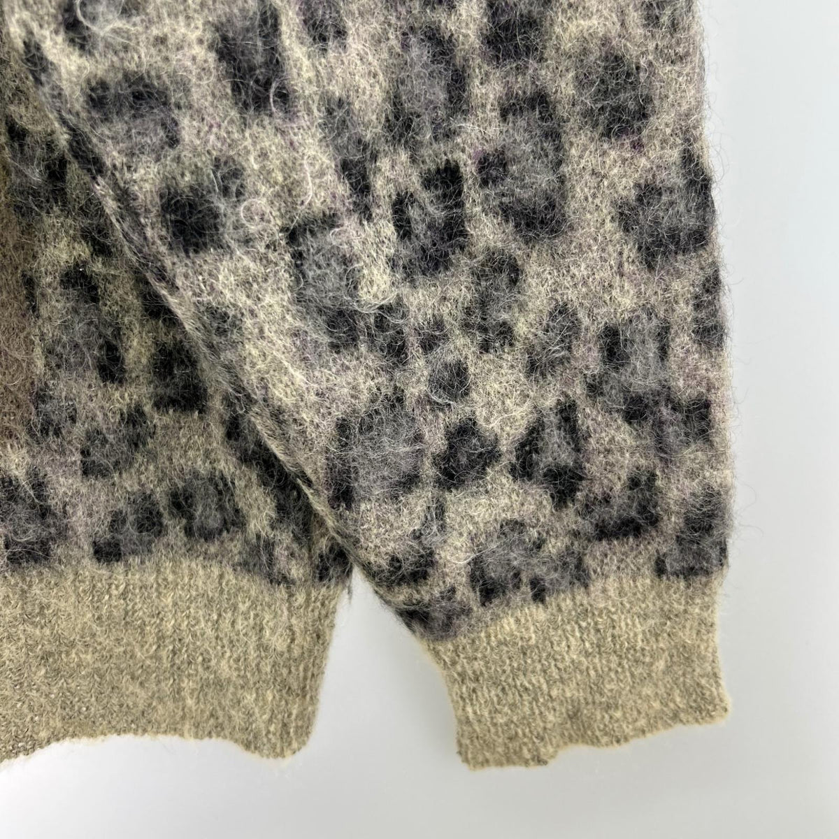 カーディガン KHOKI K10 レオパードモヘアカーディガン グレー