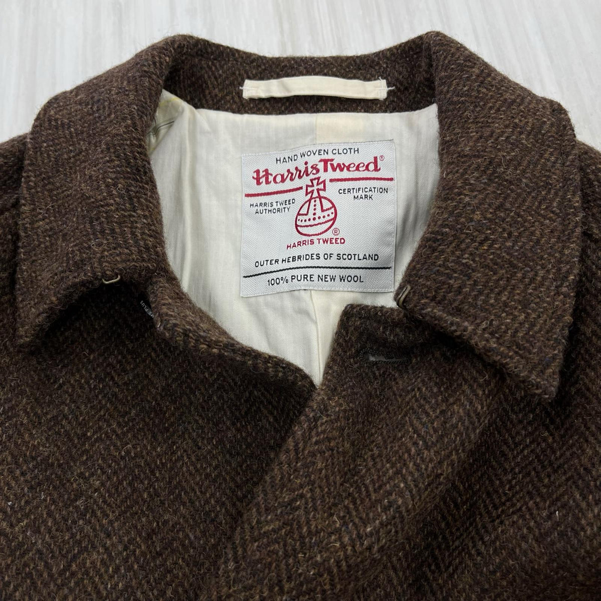 その他アウター Harris Tweed コート 茶 (L) L ブラウン