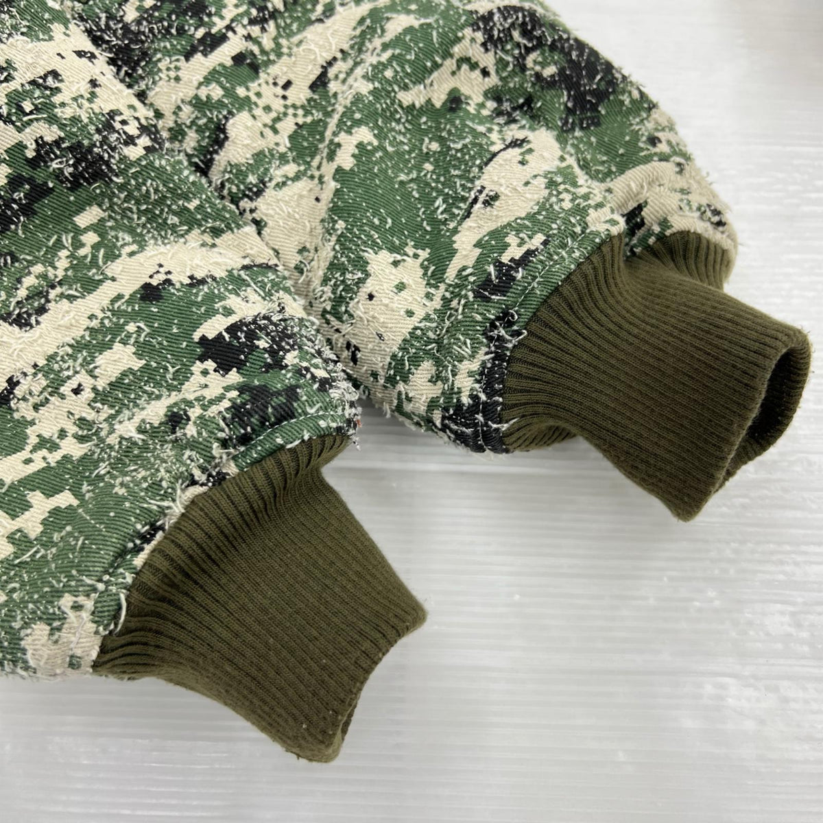 ジャケット BLESS U BU camouflage pattern MA-1 カーキ M カーキ