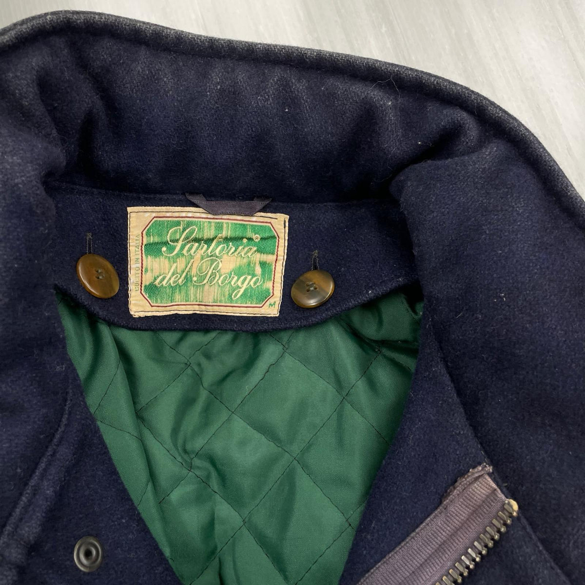 ジャケット SARTORIA DEL BORGO ウールフィールドジャケット M ネイビー