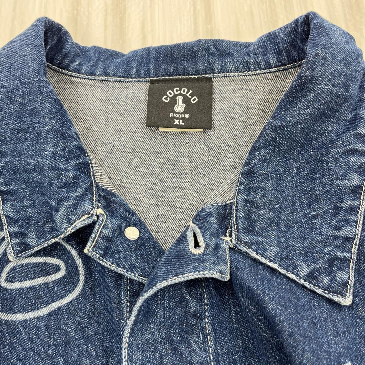 デニムジャケット ワープロゴデニムカバーオールジャケット XL ネイビー