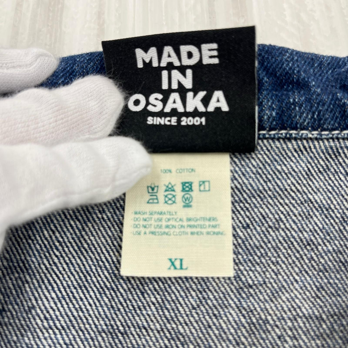 デニムジャケット ワープロゴデニムカバーオールジャケット XL ネイビー