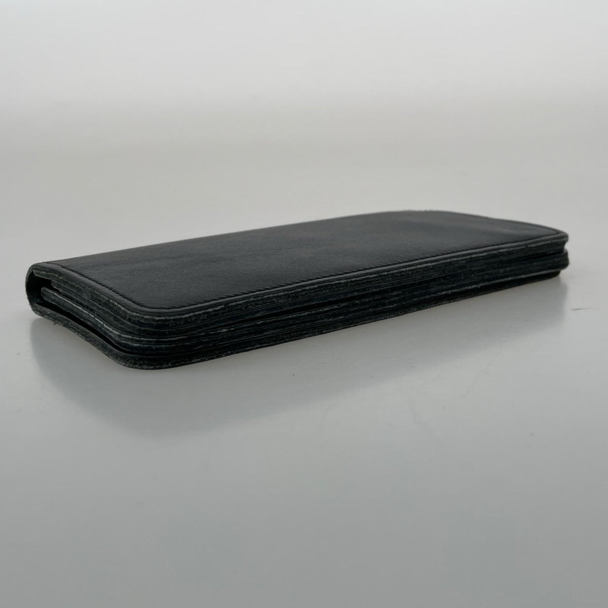 長財布 革蛸謹製 レザーフラップレザーウォレット BLK ブラック