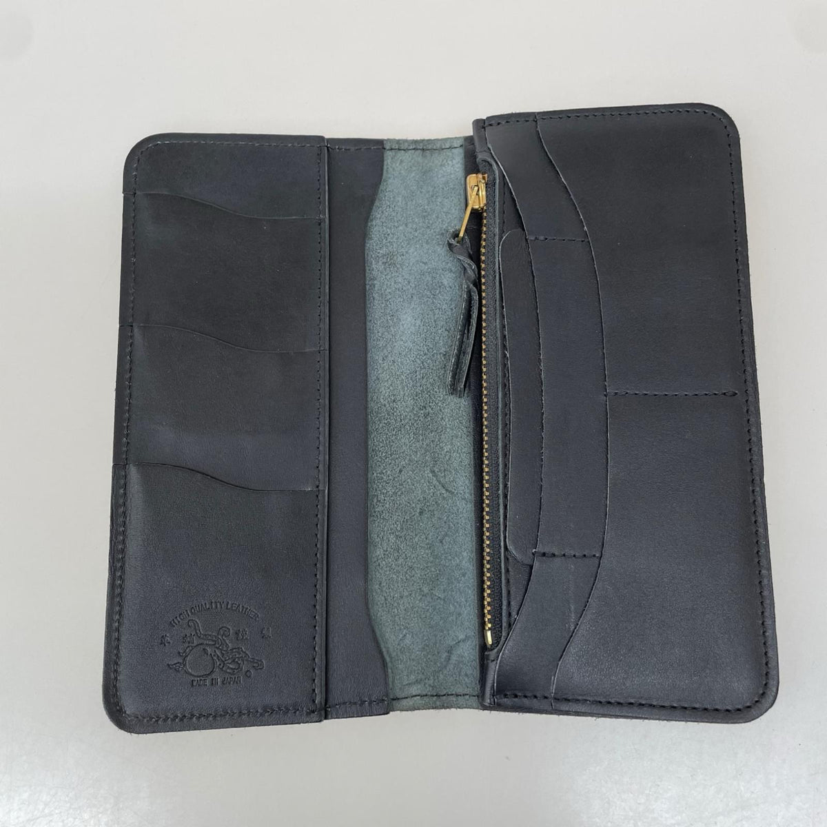 長財布 革蛸謹製 レザーフラップレザーウォレット BLK ブラック