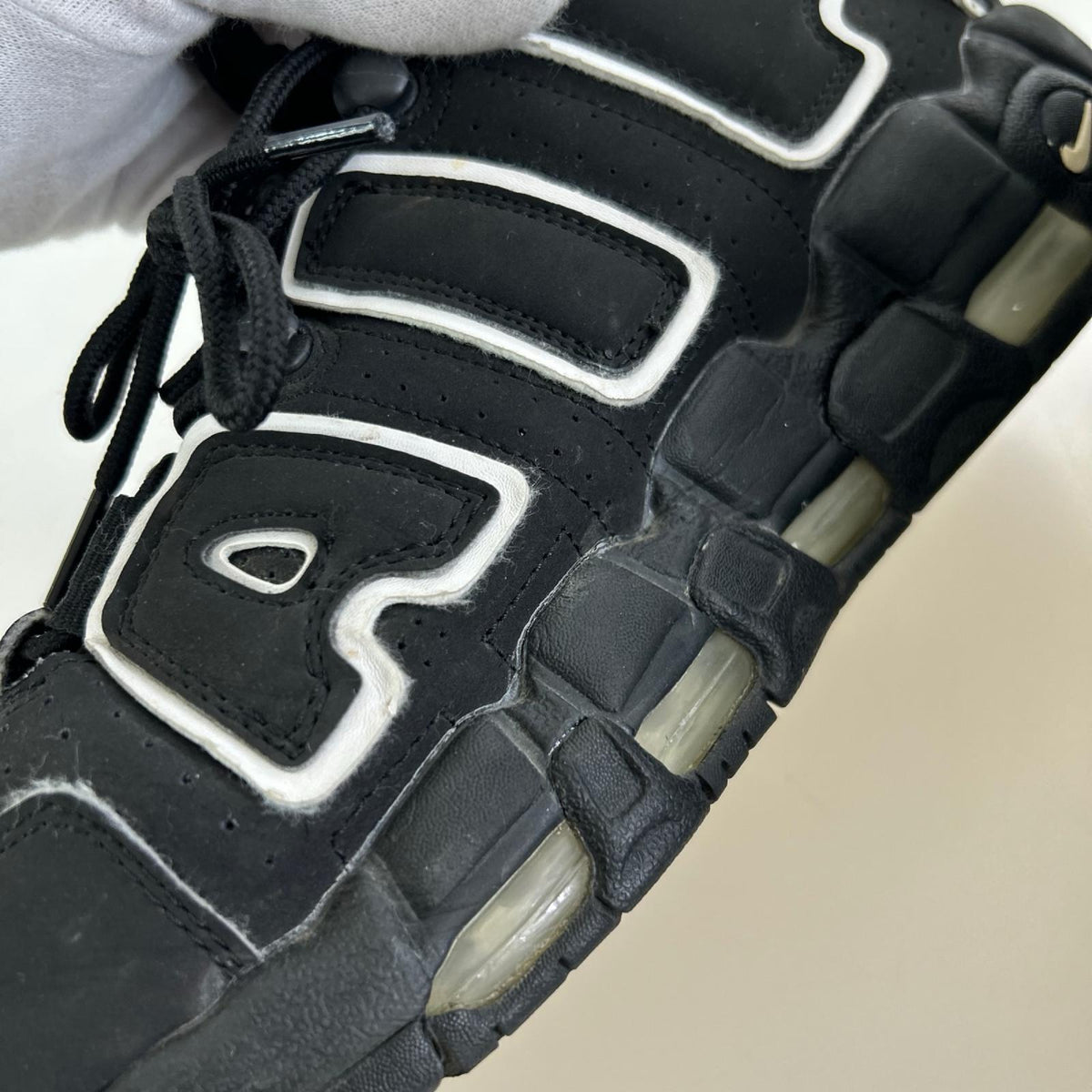 スニーカー AIR MORE UPTEMPO/27.5cm 27.5cm (US9 1/2 UK9 EU45) ブラック