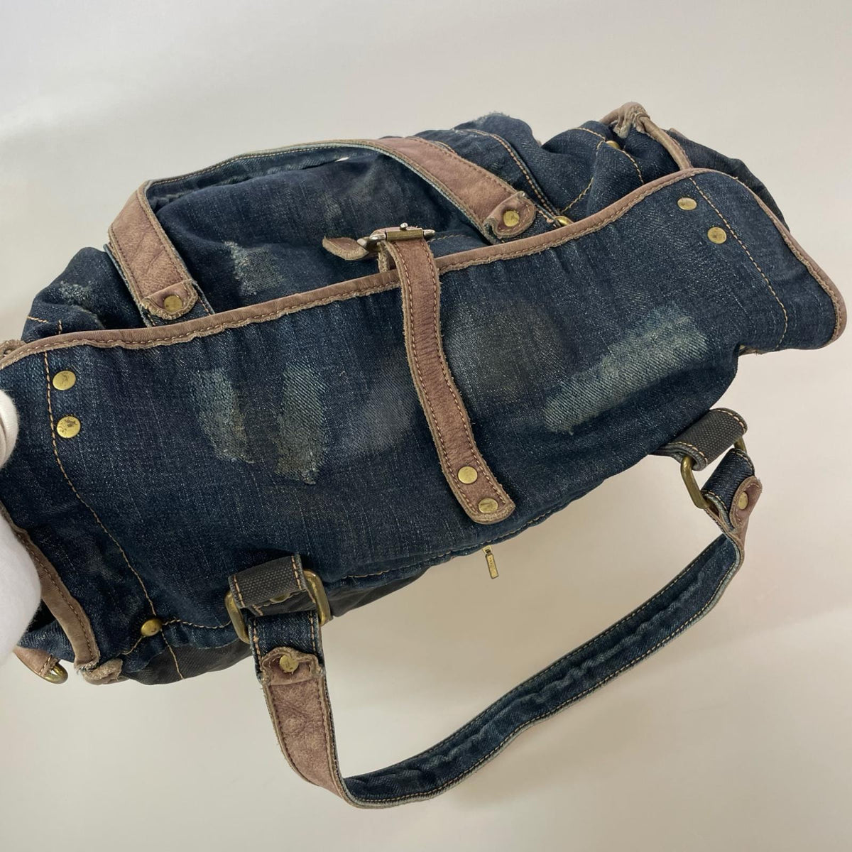 ショルダーバッグ ITADAKI 2WAY デニムトートバッグ インディゴ ネイビー