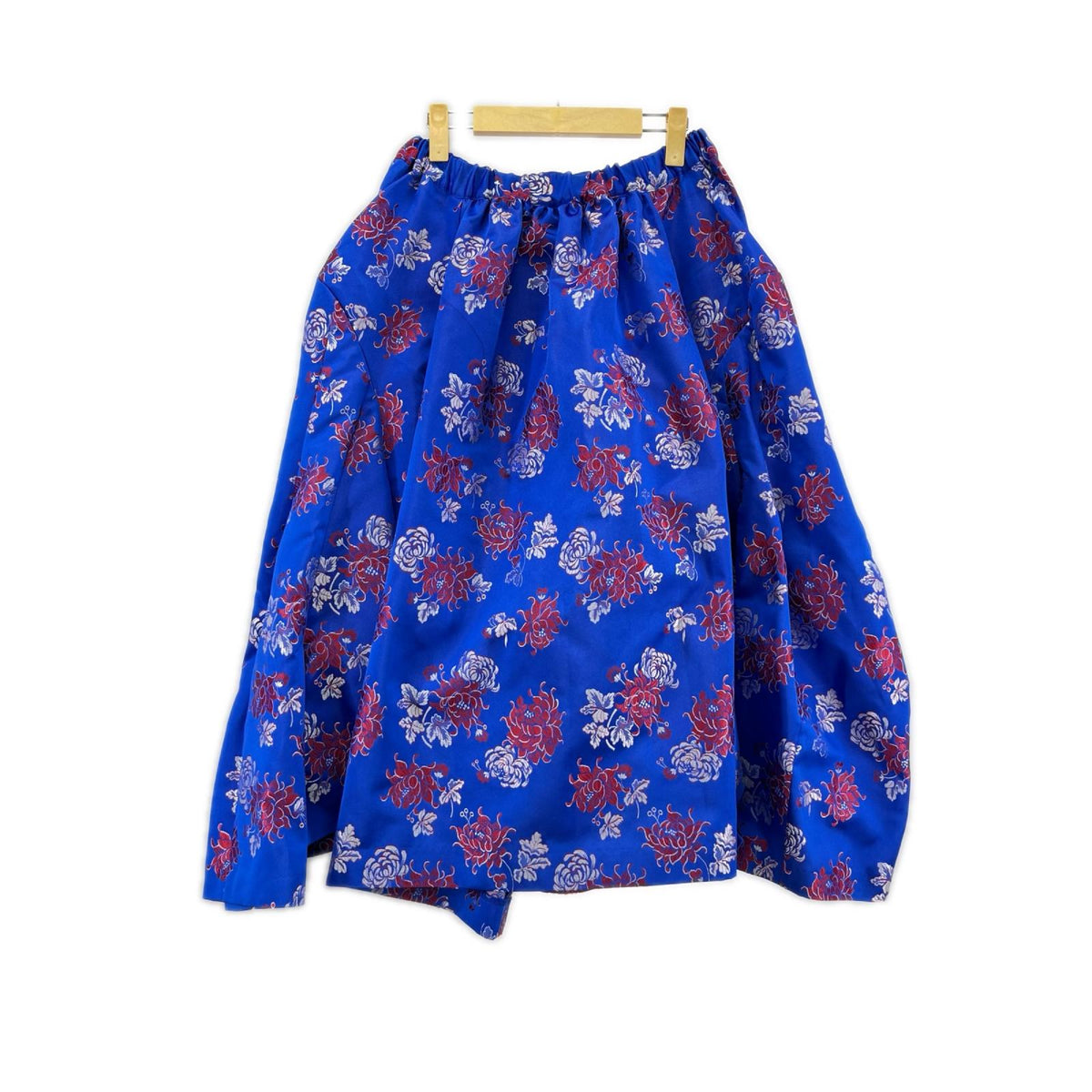 ロングスカート COMME des GARCONS 25SS 花刺繍 デザインロングスカート S ブルー S ブルー