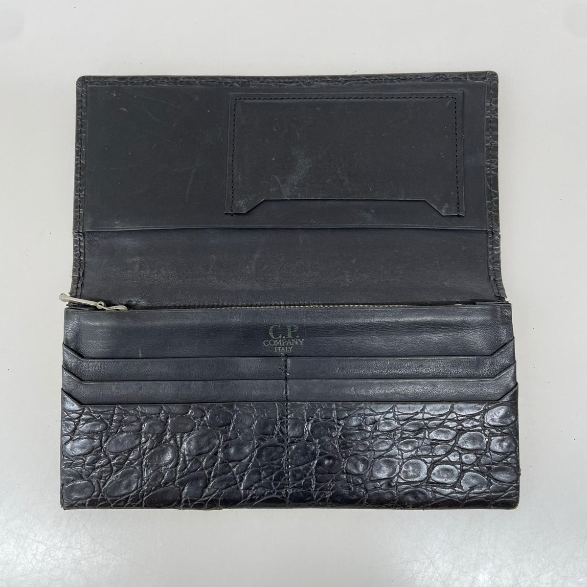 長財布 80-90s クロコ型押し BLK ブラック