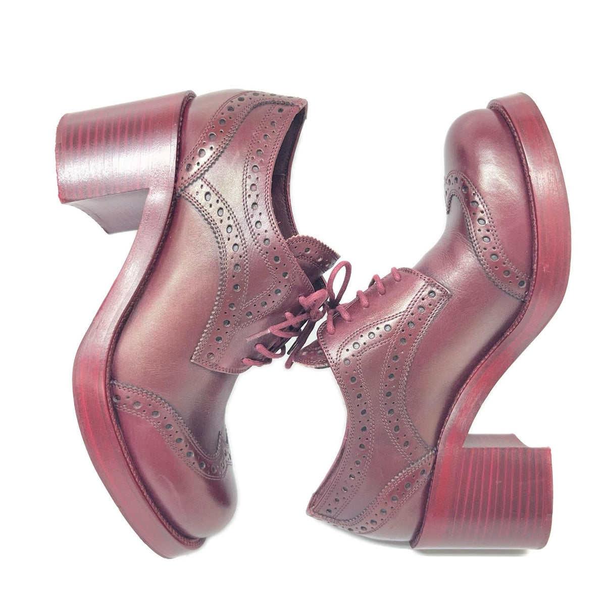 miumiu ウィングチップヒールローファー(351/2)