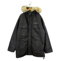 ブルゾン ROCA WEAR キルティング ファー付き 黒 (XXL) ブラック