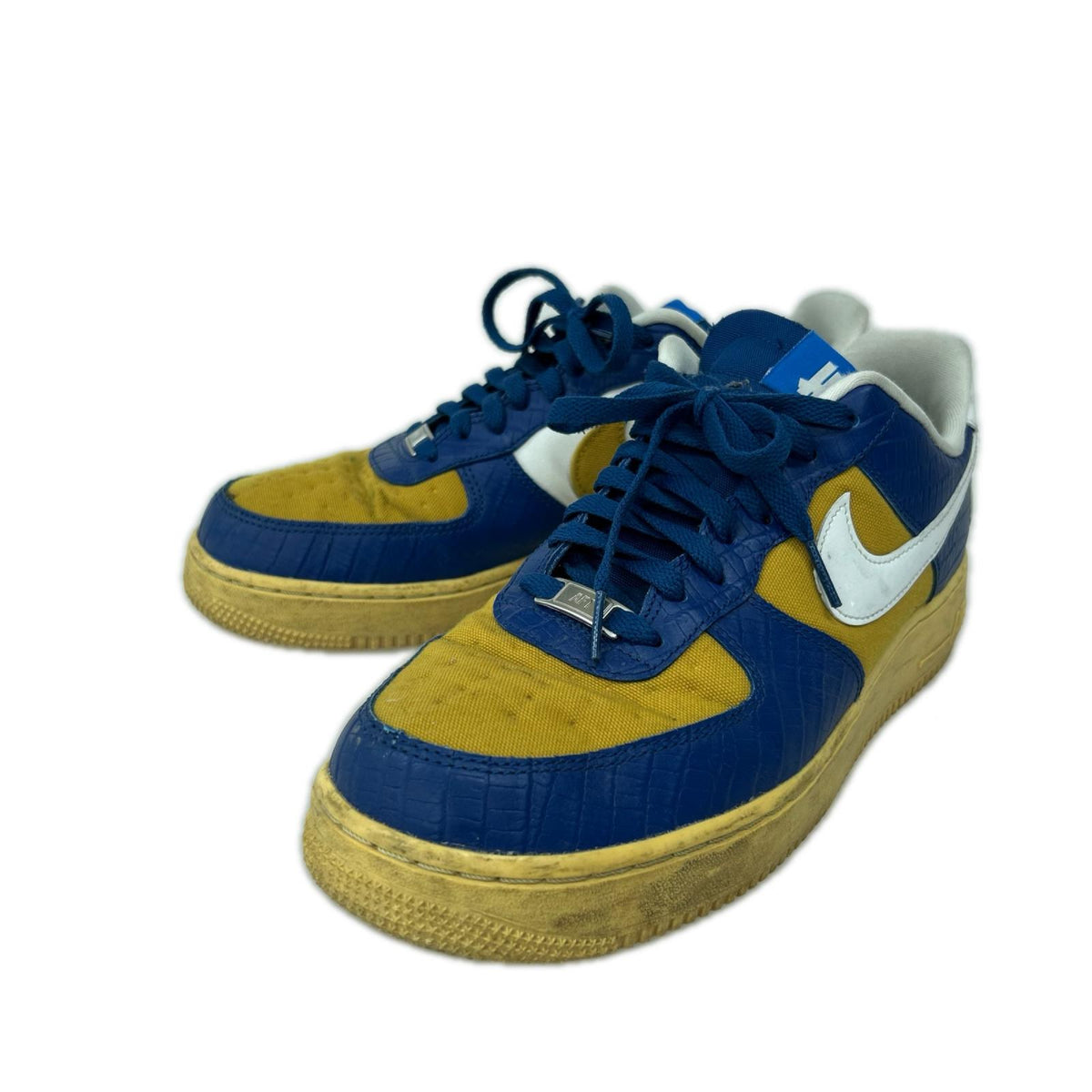 スニーカー AIR FORSE 1 LOW SP UNDEFEATED 青黄 (27.0) 27cm (US9 UK8 1/2 EU44)