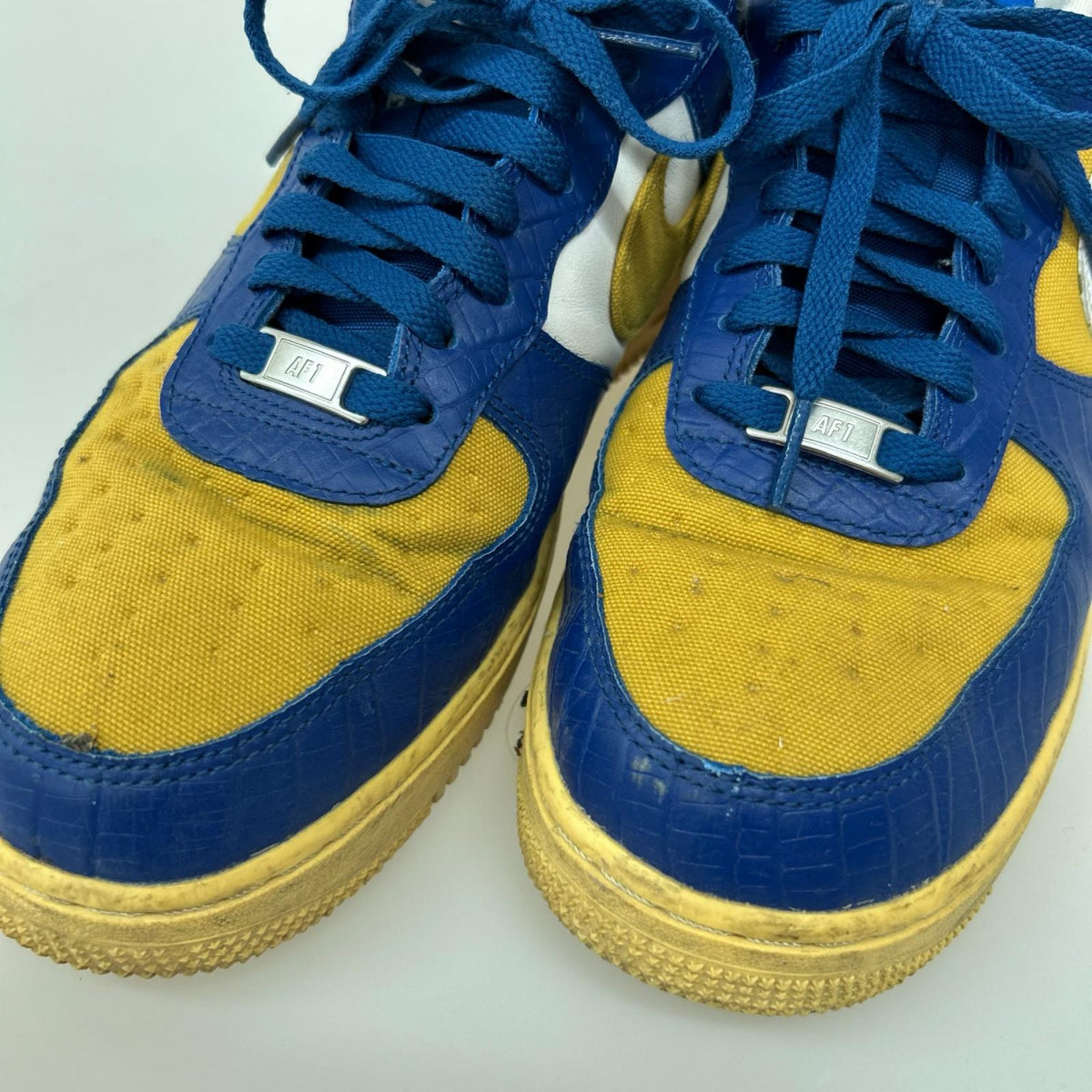 スニーカー AIR FORSE 1 LOW SP UNDEFEATED 青黄 (27.0) 27cm (US9 UK8 1/2 EU44)