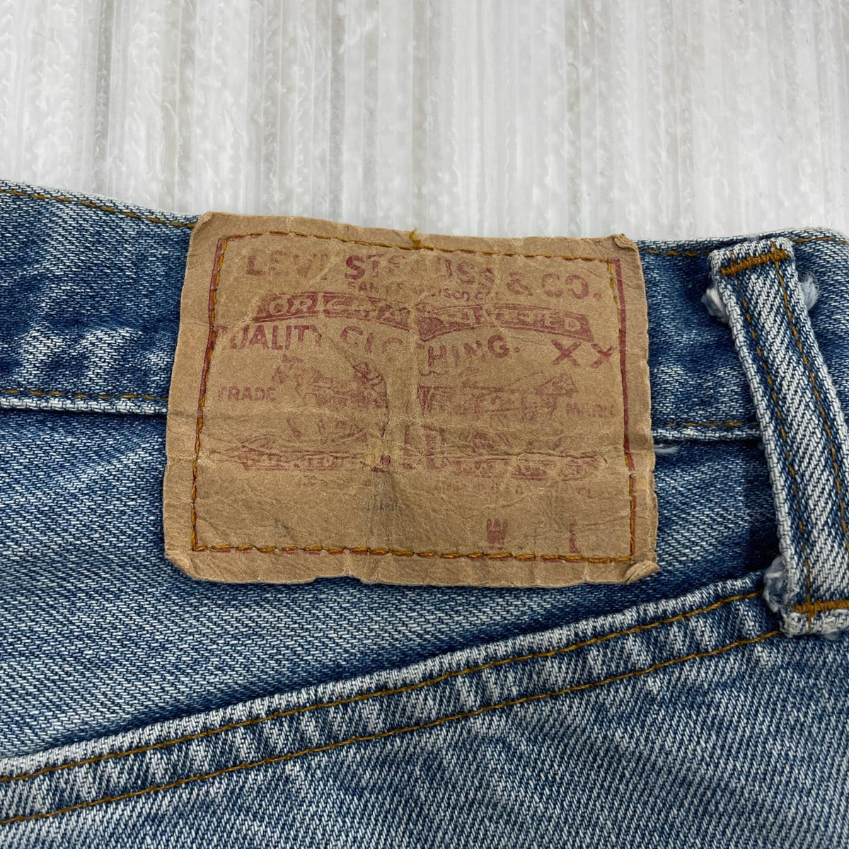 ショートパンツ 501 66後期 カットオフデニムショーツ (W29程度) ブルー