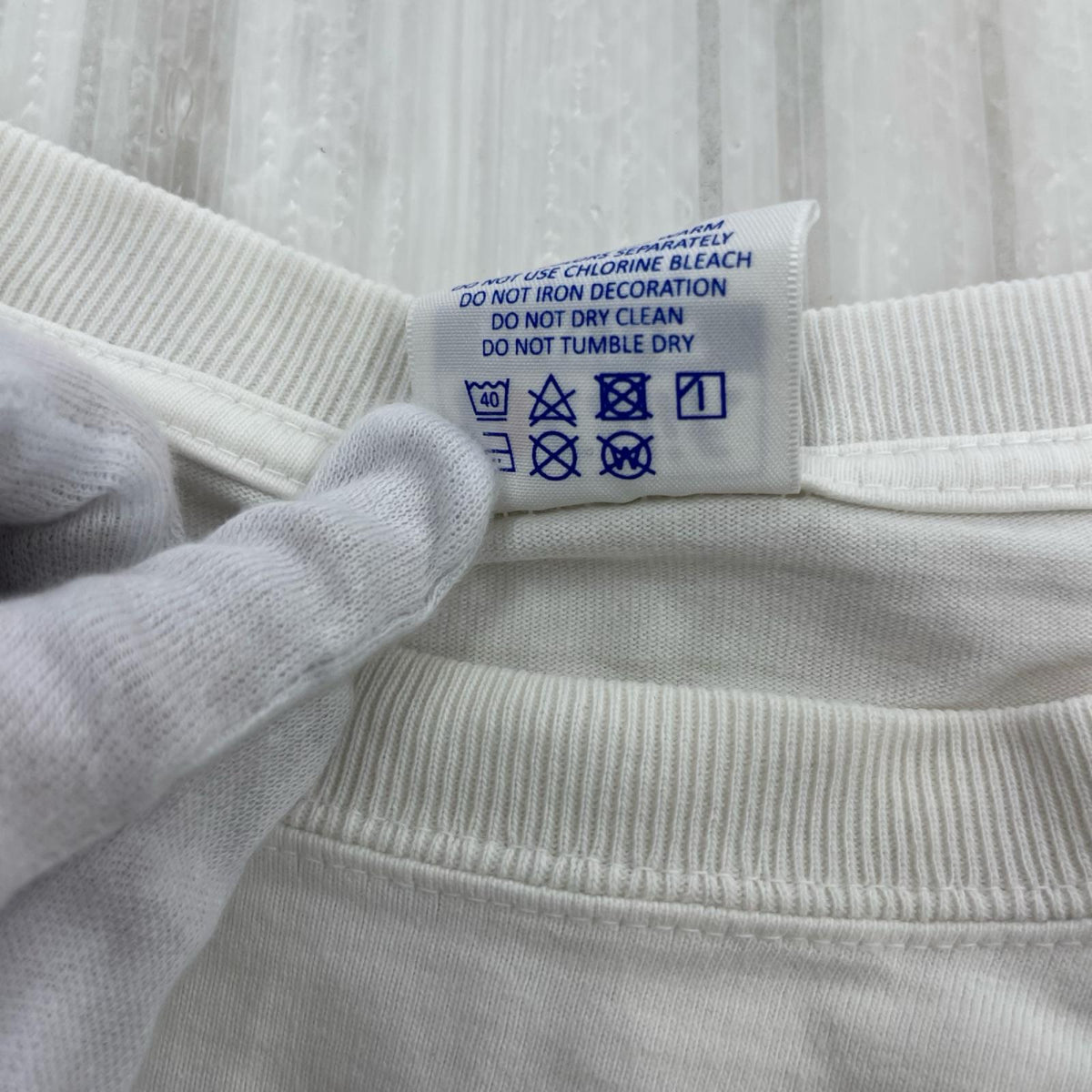半袖Tシャツ BMX ブルーチェッカー 白 (XL) ホワイト