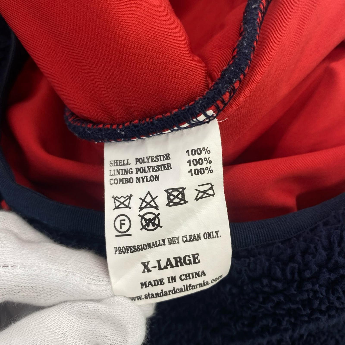 ジャケット クラシックプルオーバーフリース 赤紺 (XL) ネイビー
