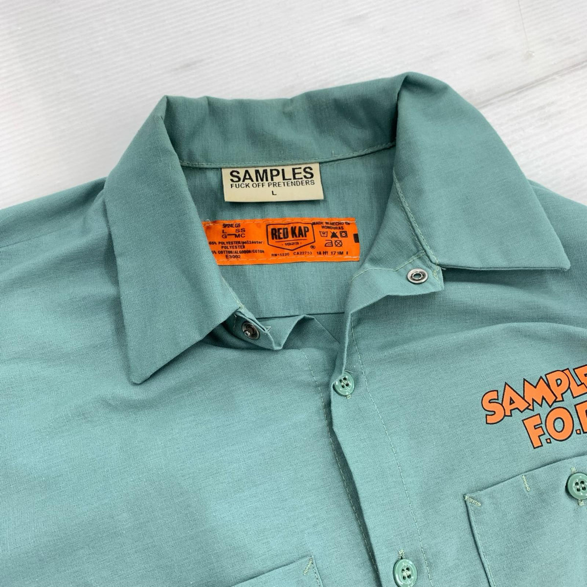 半袖シャツ samples ×redkap グリーン L グリーン