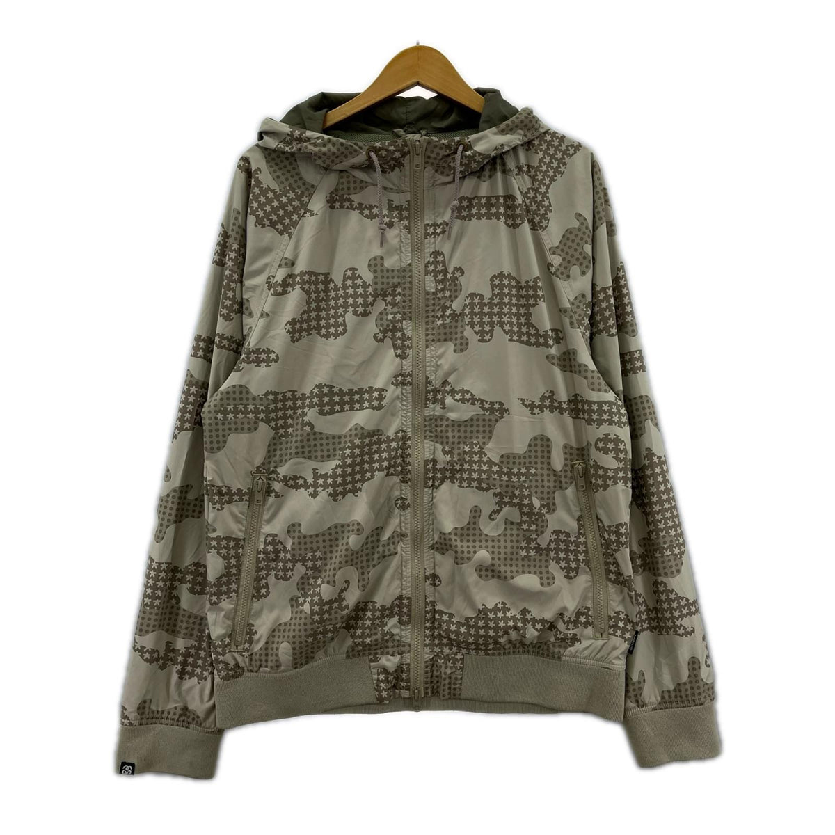 ジャケット 00S ERIC HAZE ナイロンジップアップ 迷彩 (L) L ベージュ