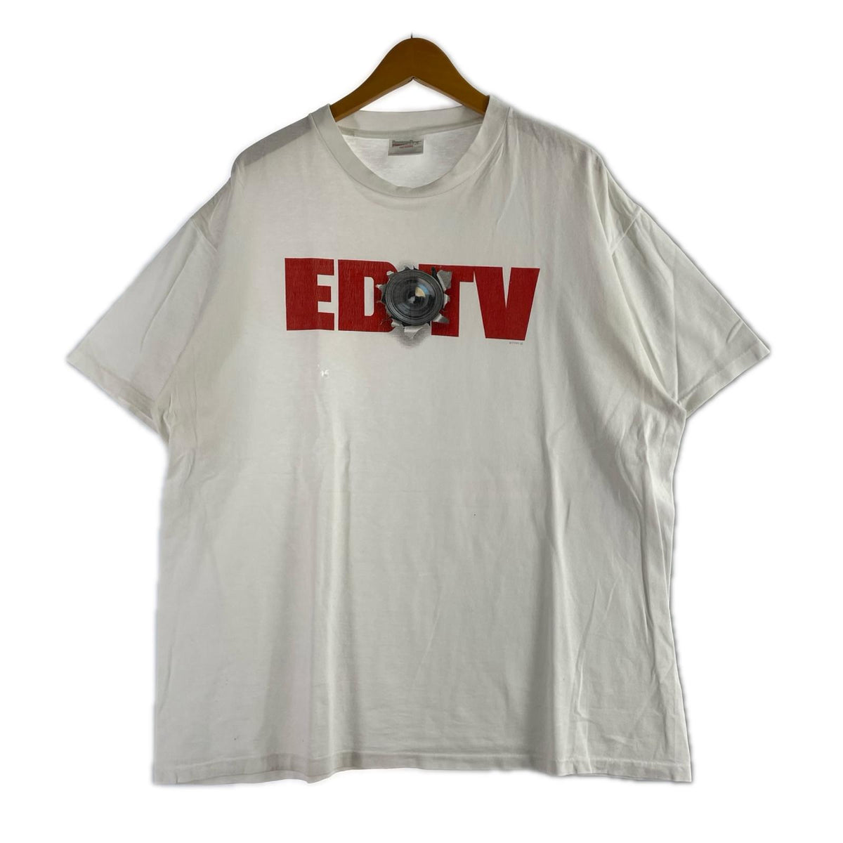 半袖Tシャツ 90S EDTV カメラレンズ 白 (XL) ホワイト