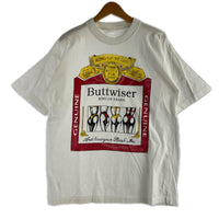 半袖Tシャツ 90~00S Buttwiser King Of Rears パロディT 白 ホワイト