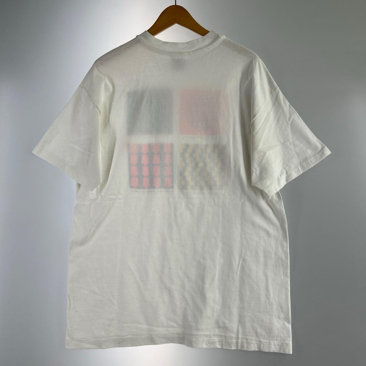 半袖Tシャツ 90s USA製 錯覚アートTee 白 (L) L ホワイト