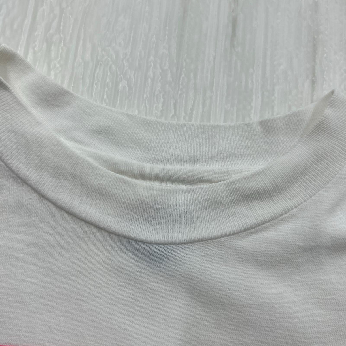 半袖Tシャツ 90s USA製 錯覚アートTee 白 (L) L ホワイト