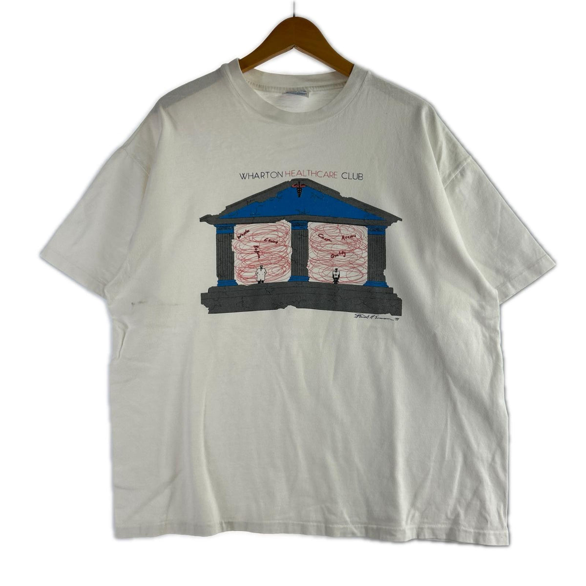 半袖Tシャツ 90S USA製 HOUSE アートTee 白 (XL) ホワイト