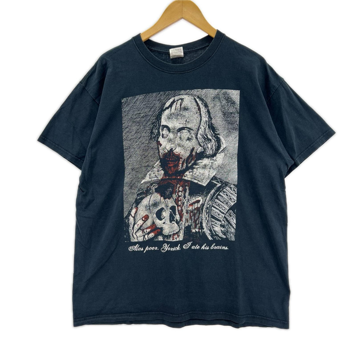 半袖Tシャツ 00S ウィリアム・シェイクスピア アートTee 黒 (XL)