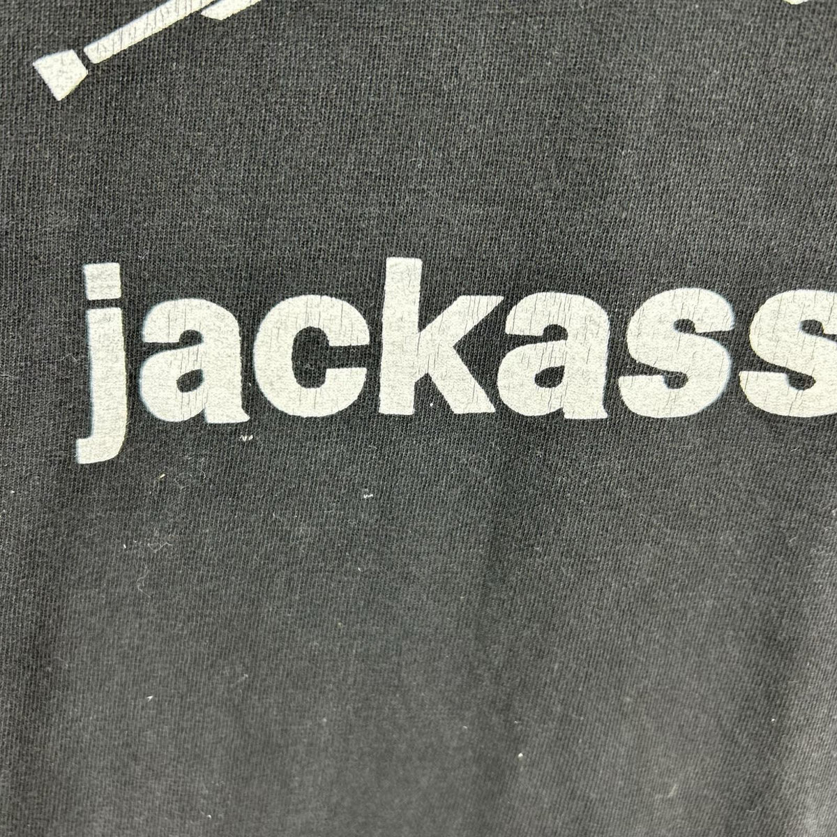 半袖Tシャツ 00S JACKASS スカル&松葉杖 黒 (XXL) ブラック