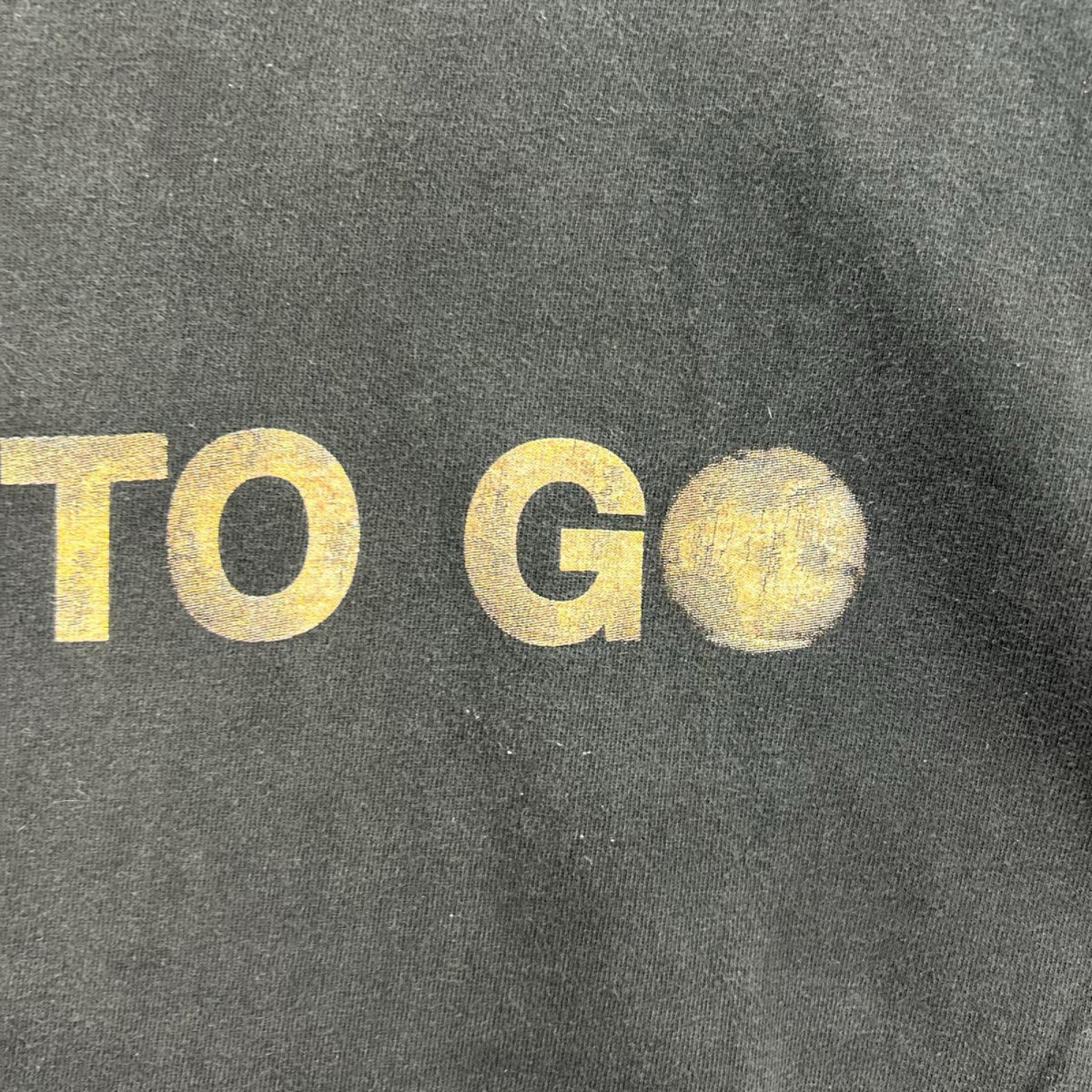 半袖Tシャツ 00s I WANT TO GO Hanesタグ 黒 (L) L ブラック
