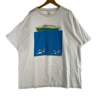 半袖Tシャツ 90S USA製 B.Johnson 4 Hour Fishing 白 (XL) ホワイト