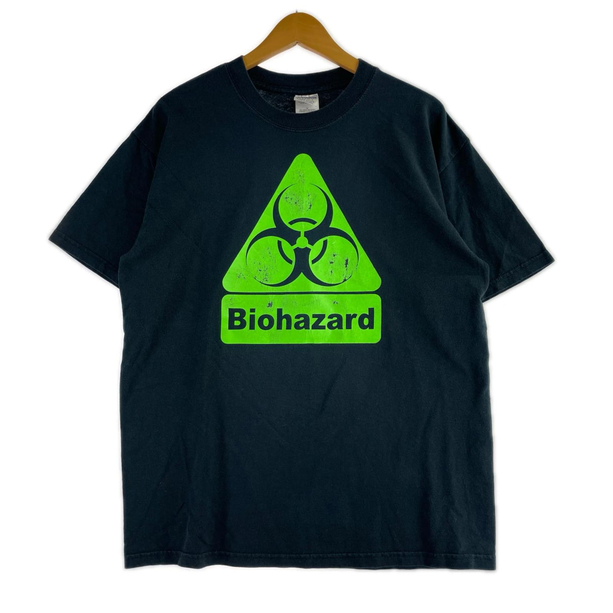 半袖Tシャツ 90S Biohazard ロゴプリント 黒 (M) M ブラック