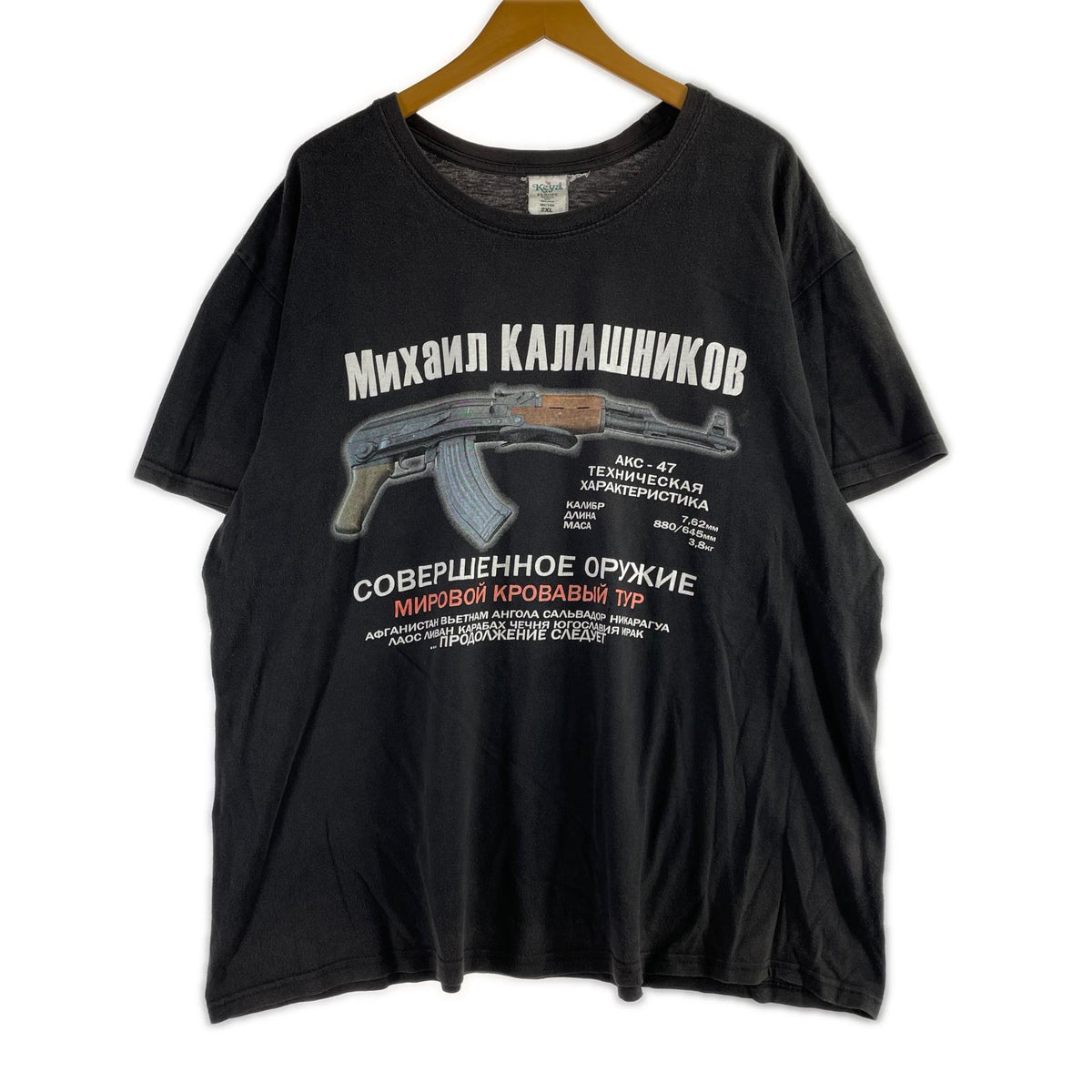 半袖Tシャツ 00S AK-47 Keyaタグ 黒 (2XL) ブラック