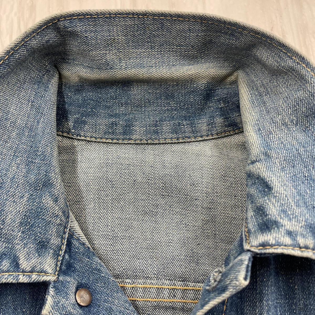 デニムジャケット 70S 70505 BIGE ボタン裏375 ブルー