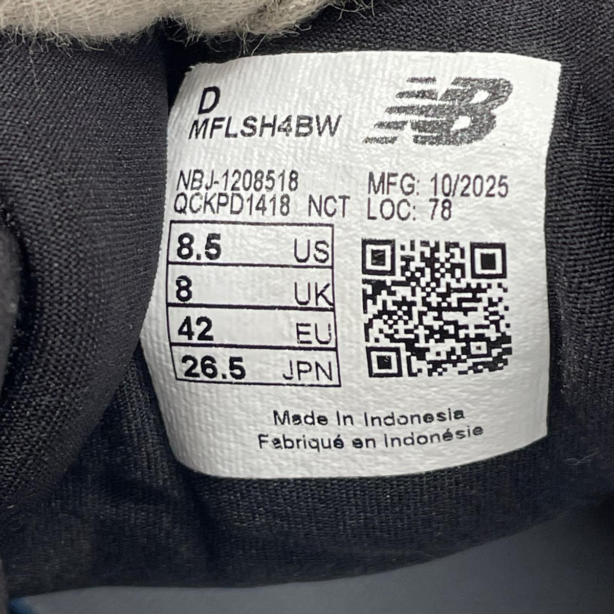 スニーカー MFLSH4BW 26.5cm 26.5cm (US8 1/2 UK8 EU43) ブラック