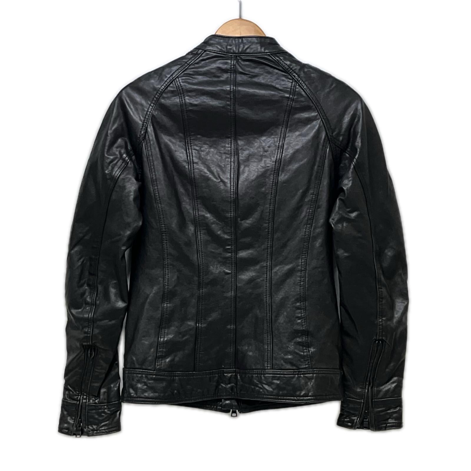 ライダースジャケット FUGA シープレザー シングルライダースジャケット ブラック 44 ブラック