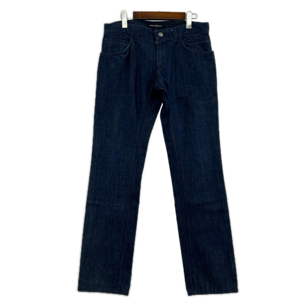 デニムパンツ DOLCE&GABBANA ロゴプレート デニムパンツ (48) 46 ネイビー