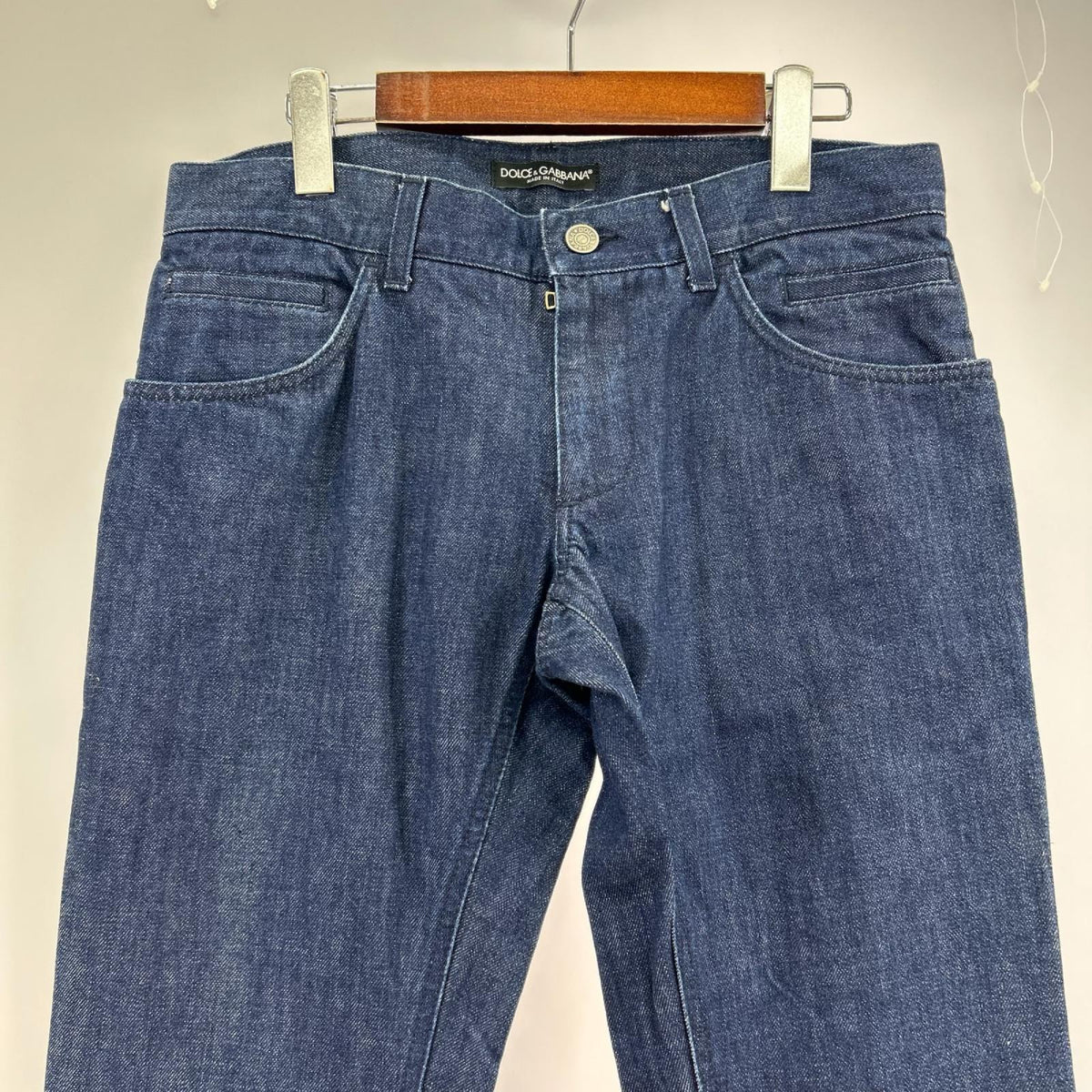 デニムパンツ DOLCE&GABBANA ロゴプレート デニムパンツ (48) 46 ネイビー