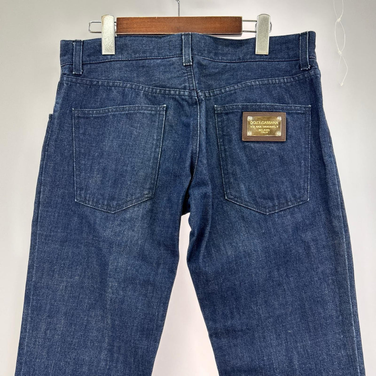 デニムパンツ DOLCE&GABBANA ロゴプレート デニムパンツ (48) 46 ネイビー