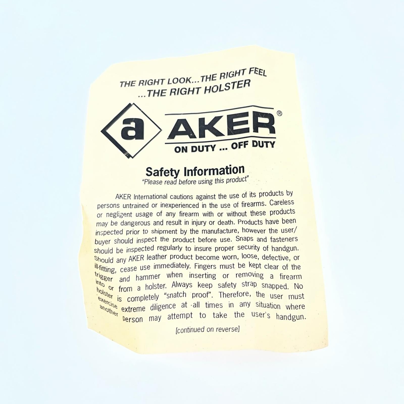 AKER社製 レザーホルスター ガン