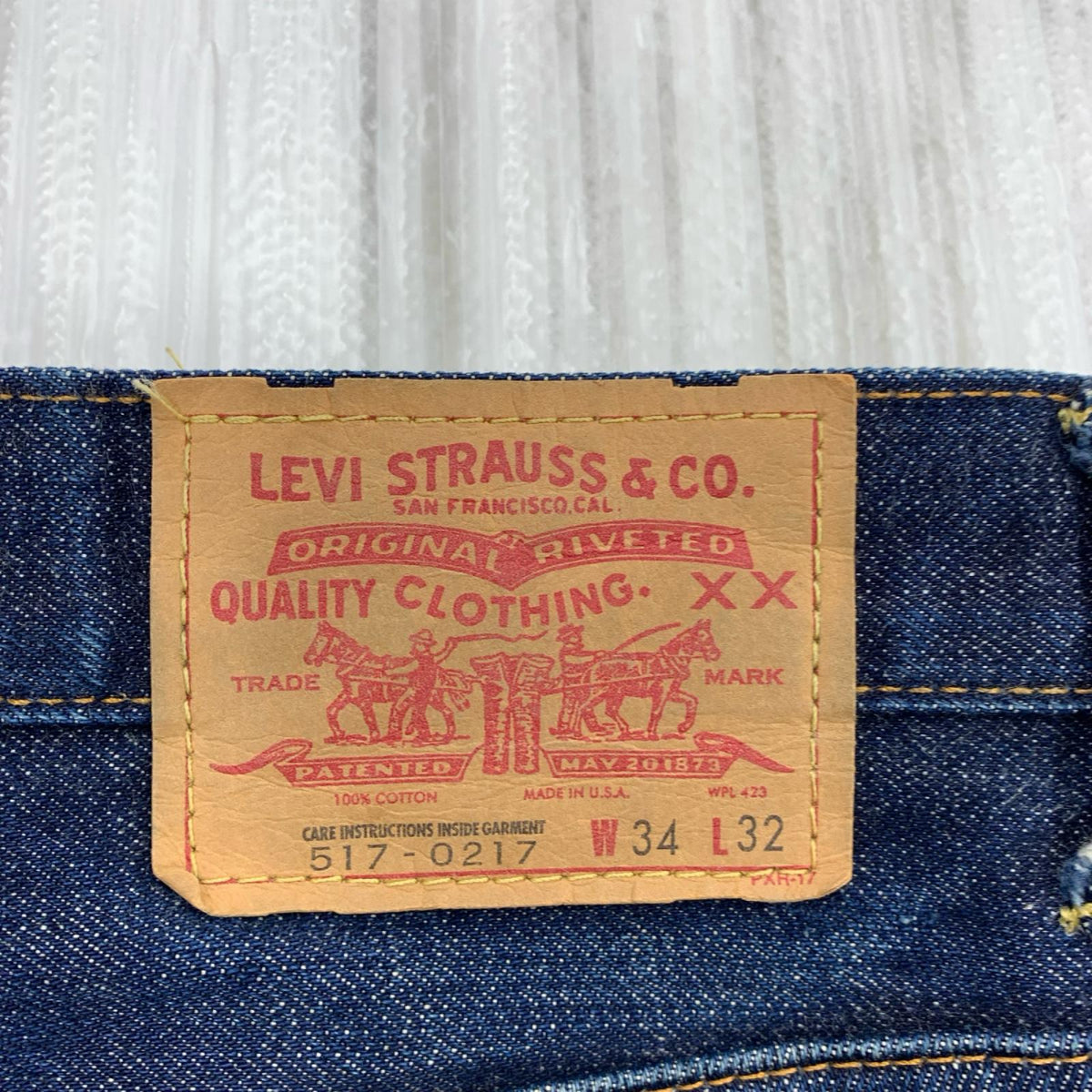 デニムパンツ Levi's バレンシア ボタン裏555 99年 USA製 517-0217