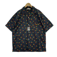 半袖シャツ DUALISM 総柄 BLK XL ブラック