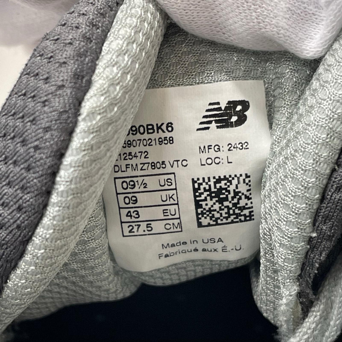 スニーカー 990V6 M990BK6 27.5cm 27.5cm (US9 1/2 UK9 EU45) ブラック