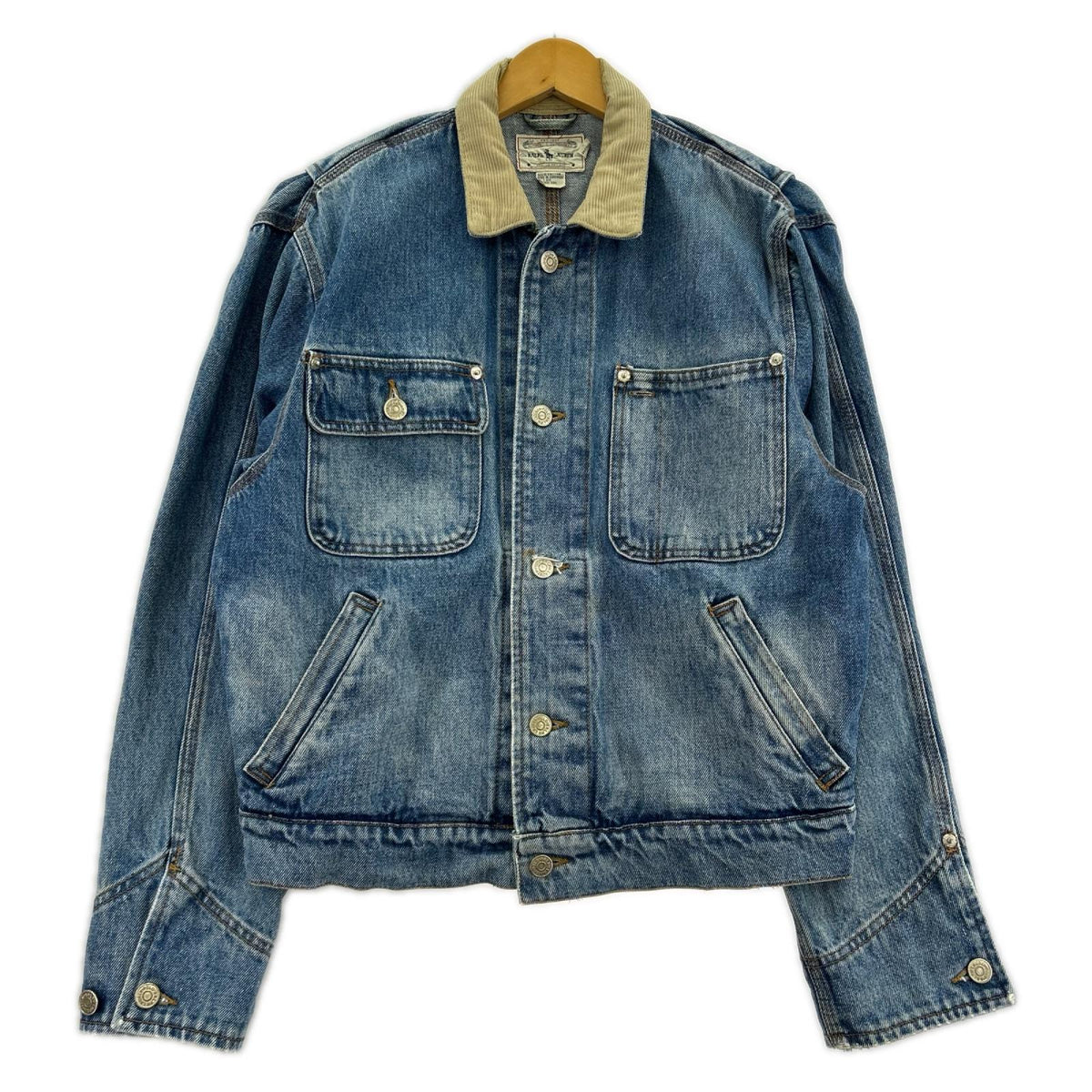 デニムジャケット POLO RALPH LAUREN 白タグ コーデュロイカラーデニムジャケット (S) S ブルー