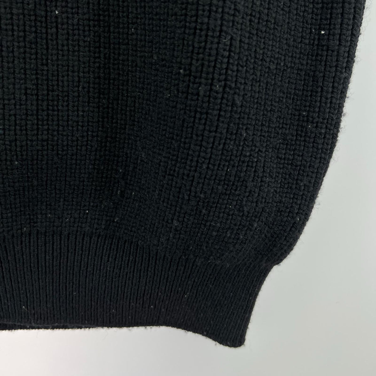 ニット Mulesing Free Wool Knit Zip Vest 黒 ブラック