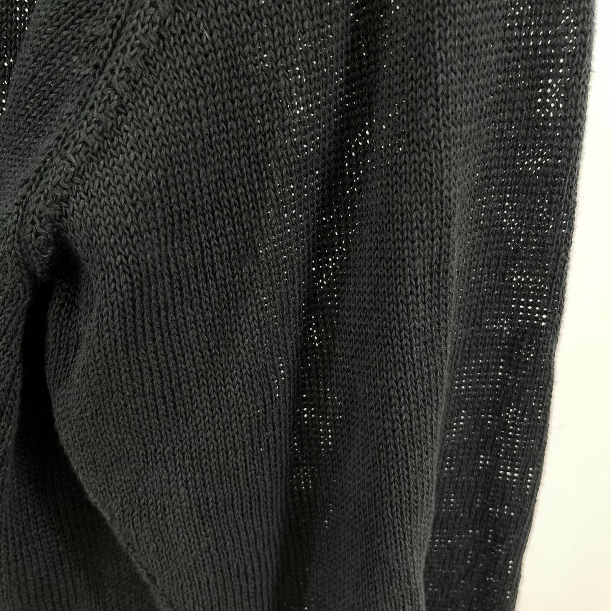 ニット COMOLI 26SS リネンクルーネックニット 3 ブラック ブラック