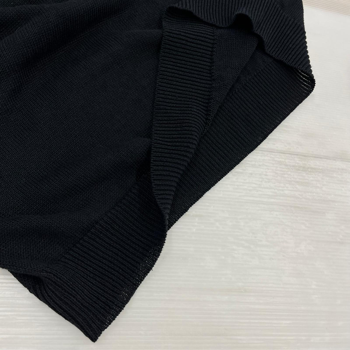 ニット COMOLI 26SS リネンクルーネックニット 3 ブラック ブラック