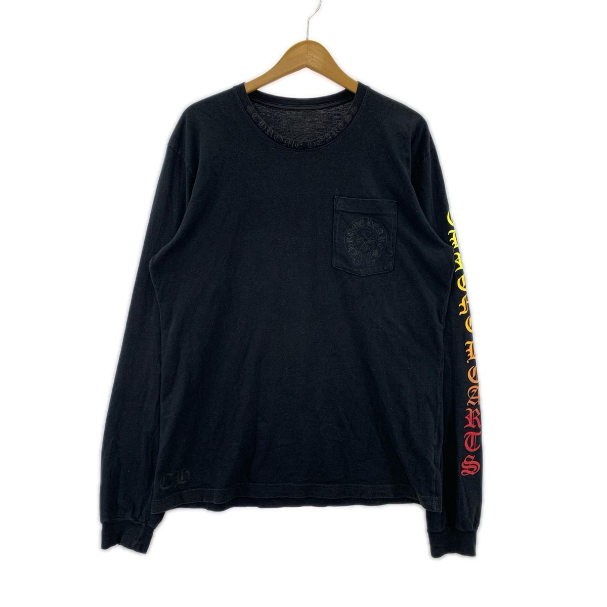 長袖Tシャツ Gradient Script Horseshoe L/S Tee L L ブラック